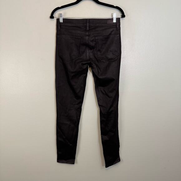 Paige Verdugo Ankle Jeans Women 27 Black Silk Slim Ultra Skinny Low Rise Stretch - Picture 2 of 9